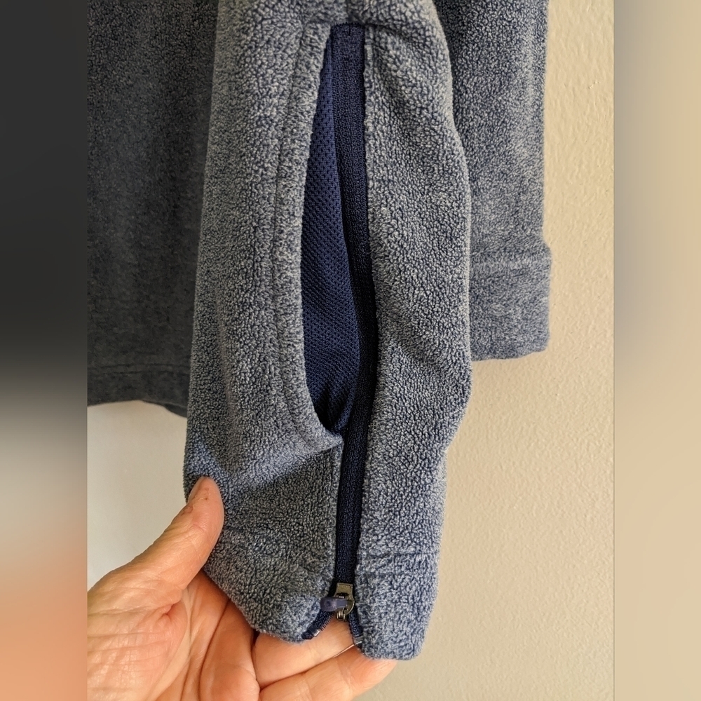 Nike Dry Fit Fleece Turtleneck Therma Pullover Women Sweater Blue Medium - Picture 8 of 8